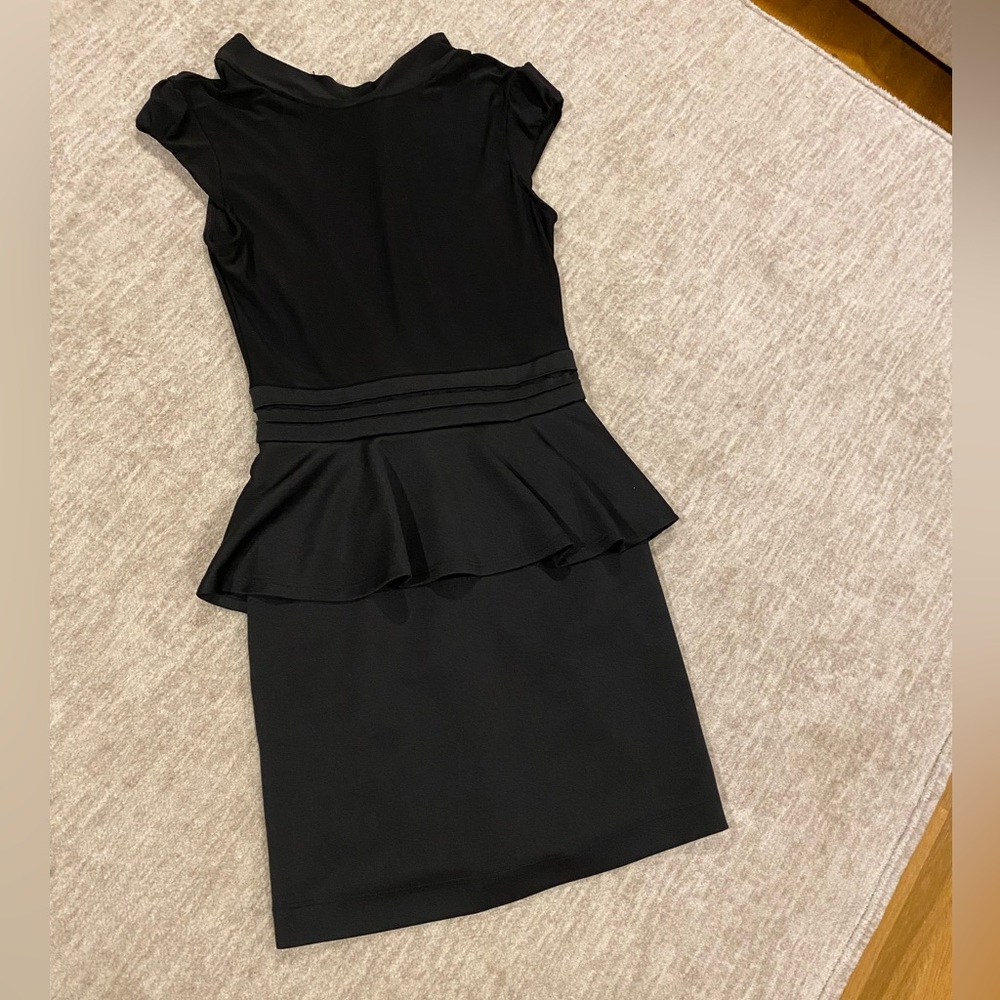 black peplum dress